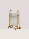 Oval Hammered Glass Spoon Holder